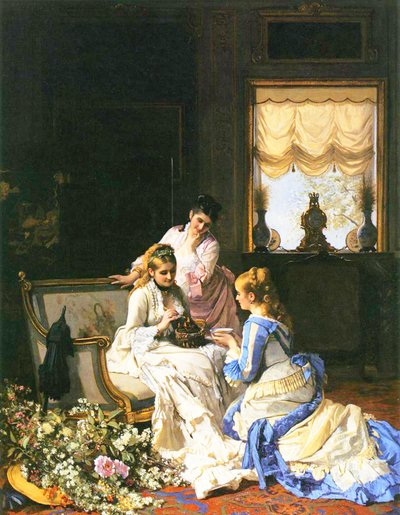 Meninas com um ninho de Charles Baugniet